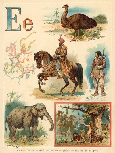 Letter E by Walter Zweigle