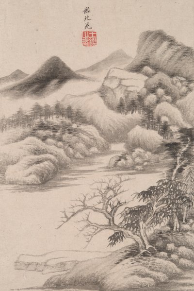 Landscape in the Style of Various Old Masters: Landscape after Dong Yuan by Wang Jian
