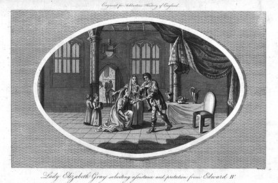 Lady Elizabeth Gray soliciting assistance and protection from Edward IV by Warren