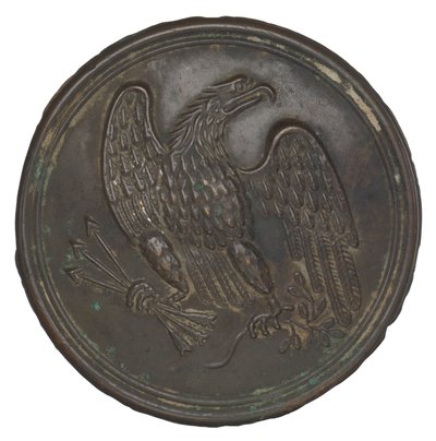 Plate with a Stamped Brass Eagle Design from a Cartridge Box Belt by Warren H. Wilkinson