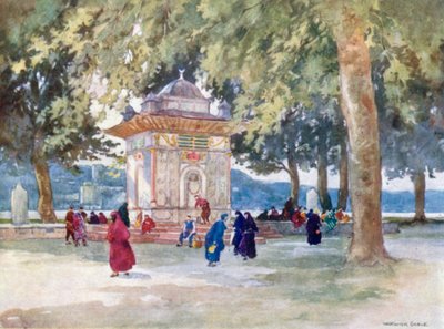 A Fountain by the Bosporus by Warwick (after) Goble