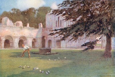 Fountains Abbey: The Cloisters by Warwick (after) Goble