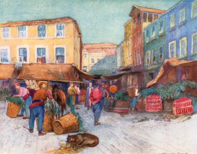 Fruit-Market, Stamboul by Warwick (after) Goble