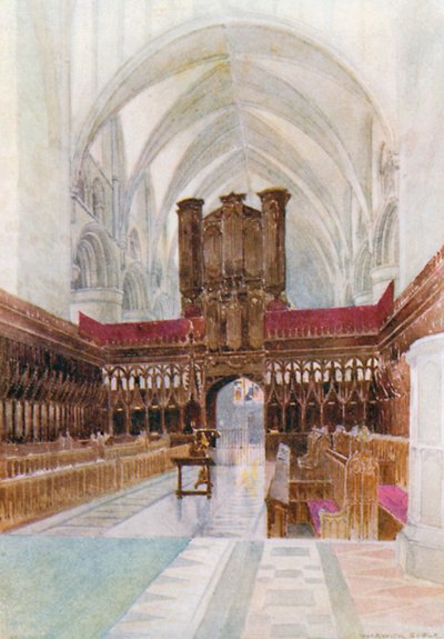 Gloucester Cathedral: The Choir by Warwick (after) Goble