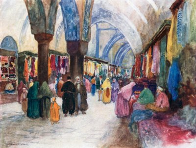 Grand Bazaar, Stamboul by Warwick (after) Goble