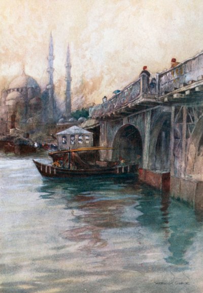 The Galata Bridge by Warwick (after) Goble