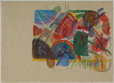 Watercolor “With Forest and Rainbow” by Wassily Kandinsky