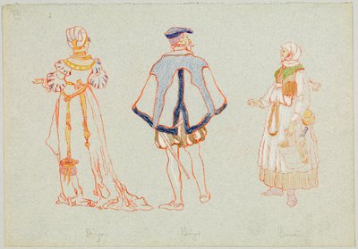 Citizen and Peasant Costume of the 16th Century by Wassily Kandinsky