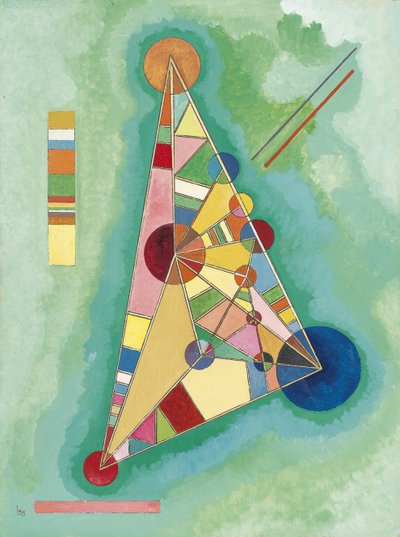 Colorful in the Triangle by Wassily Kandinsky