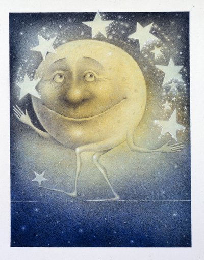 Moon Juggling the Night Stars by Wayne Anderson
