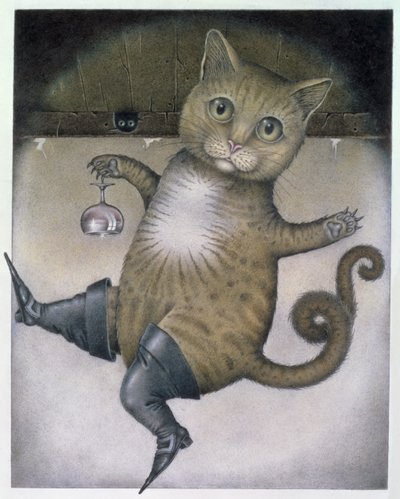 Puss in Boots Doing a Somersault by Wayne Anderson