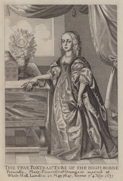 Mary, Princess of Orange by Wenceslaus (after) Hollar