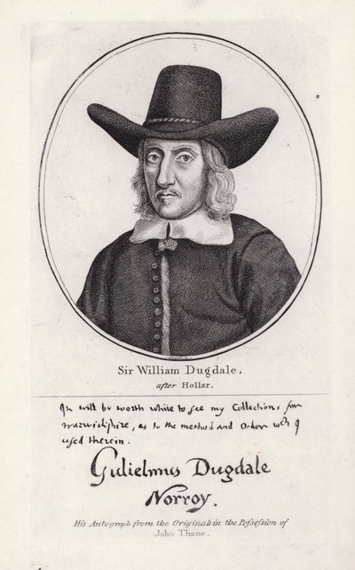 Sir William Dugdale by Wenceslaus (after) Hollar