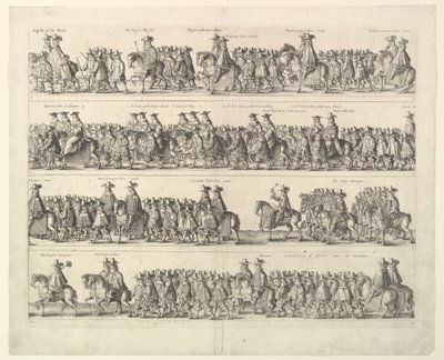 Coronation Procession of Charles II Through London, 1662 by Wenceslaus Hollar