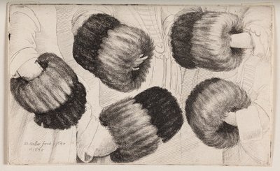 A Muff Seen in Five Different Ways by Wenceslaus Hollar