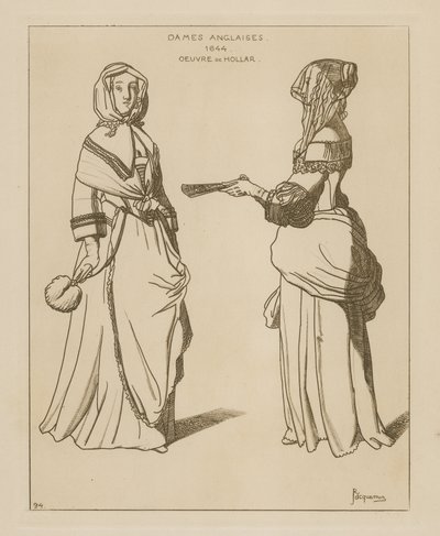 English Women, 1644 by Wenceslaus Hollar