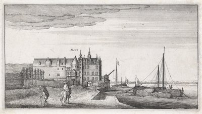 View of the Chancellery on the Rhine near Bonn by Wenceslaus Hollar