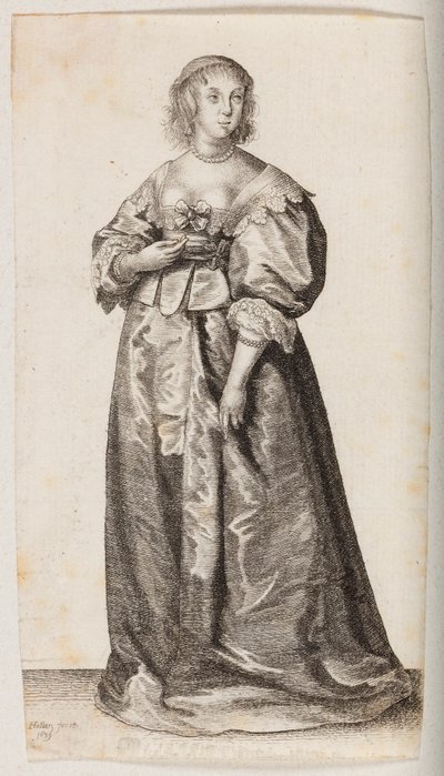 Woman with Pearl Necklace and Bracelet by Wenceslaus Hollar