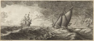 Marine in Storm by Wenceslaus Hollar