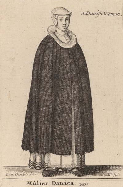 Mulier Danica by Wenceslaus Hollar