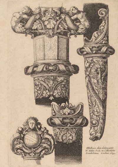 Ornamentation for a Dagger and Scabbard, 1644 by Wenceslaus Hollar