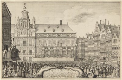 Proclamation of Peace - Antwerp by Wenceslaus Hollar