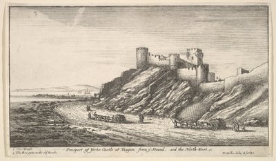 Prospect of Yorke Castle at Tangier, from ye Strand, and the North-West by Wenceslaus Hollar