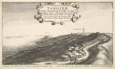Prospect of the North side of Tangier regarding the main Sea from the hill as you come by Wenceslaus Hollar