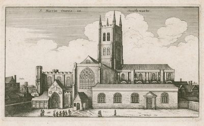 St Mary Overies, Southwark, London by Wenceslaus Hollar