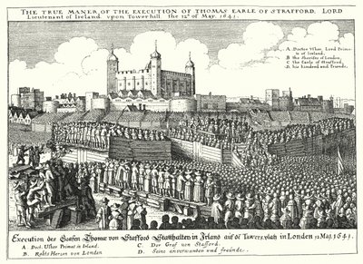 The Execution of Thomas Wentworth, 1st Earl of Strafford, 1641 by Wenceslaus Hollar