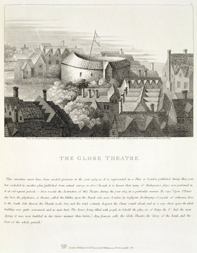 The Globe Theatre, c.1647, published by Robert Wilkinson, London, 1810 by Wenceslaus Hollar