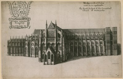 The North Prospect of the Conventual Church of Westminster, London by Wenceslaus Hollar