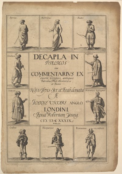 Title page: Decapla in Psalmos by Wenceslaus Hollar