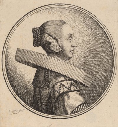 Woman with a Ruff in Profile, 1643 by Wenceslaus Hollar