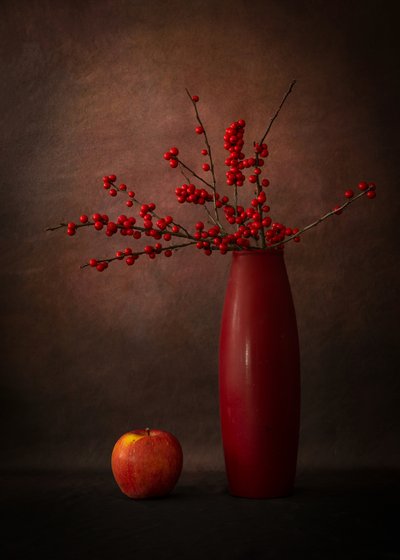 Red Berries Still Life by Wendy Xu
