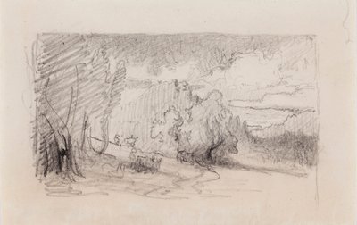 Landscape, Compositional Sketch by Werner Holmberg