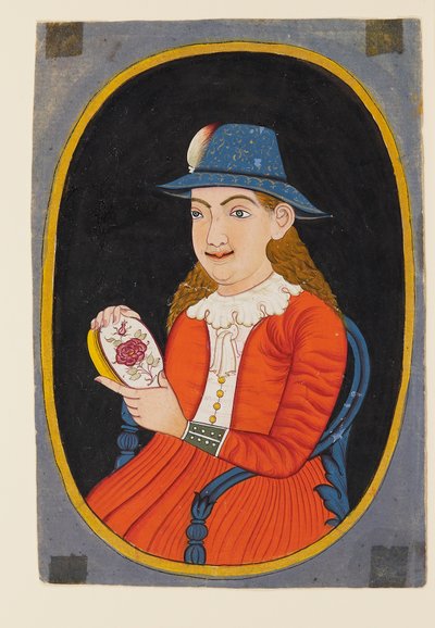 European, Probably Dutch, Woman Holding an Enamelled Box by West Indian School