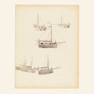 Dutch Barges, August 20, 1887 by Whitney Warren Jr.