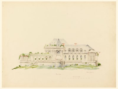 Elevation toward Polo Grounds, Clubhouse, Newport, Rhode Island and Golf Club by Whitney Warren Jr.