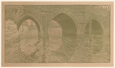 Bridge in Mechelen by Wijnand Otto Jan Nieuwenkamp (signed by artist)