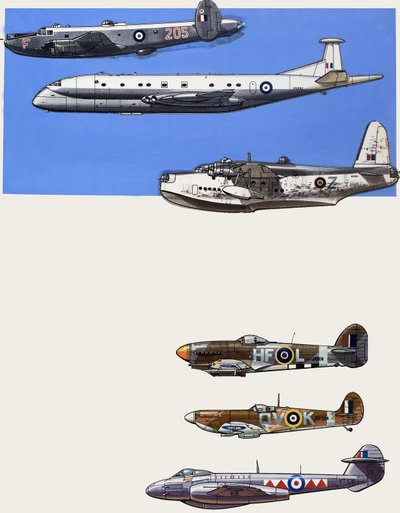 Adventurers in the Skies by Wilf (20th century) Hardy
