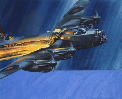 Burning Aircraft by Wilf (20th century) Hardy