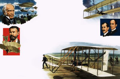 Montage of Flying Firsts by Wilf (20th century) Hardy