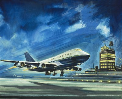 Sabena. Passenger Aircraft by Wilf (20th century) Hardy