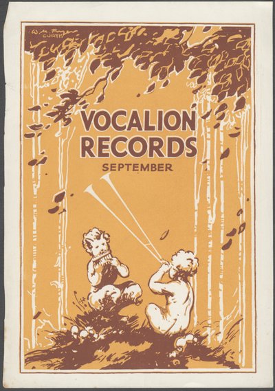 Vocalion Records Bulletin, 1920s by Wilfred Fryer, Curtis Advertising Agency