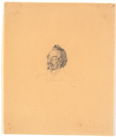 Portrait of Stained Glass Artist Friedrich Vörtel by Wilhelm Bendz