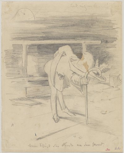Speech to the Moon: Kiss My A...! by Wilhelm Busch