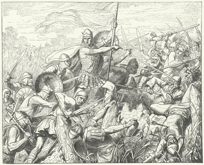 Arnulf of Carinthia Storming the Norman Defences on the River Dyle, 891 by Wilhelm Camphausen