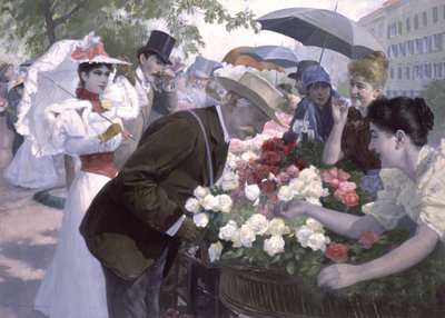 Red or White Roses, Sir? by Wilhelm Gause