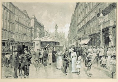 The Graben, Central Square in Downtown Vienna by Wilhelm Gause